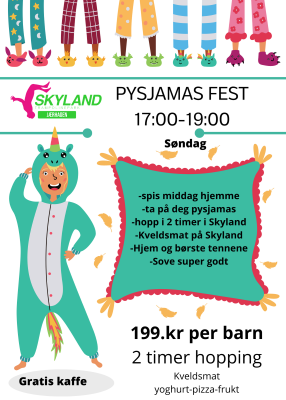 Pysjamasfest søndag 19.mai