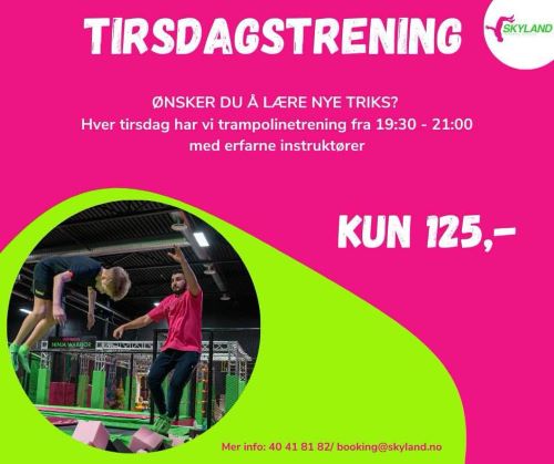 Tirsdagstrening -hver tirsdag